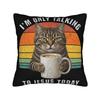 Decorative Pillowcases Im Only Talking to Jesus Today  Merch Living Room  Throw Pillow Case Cover Zippered Multi Size