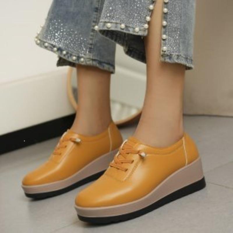 Damen Plateau-Keilabsatz Freizeitschuhe in Übergröße