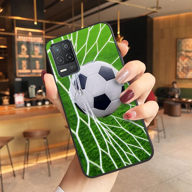 Fußball-Sportplatz-Telefonhülle für OPPO Realme GT 2 Pro X2 Pro XT C25S 8 7 6 Pro 6i GT Master C3 C21 C21Y C11 X3 SuperZoom