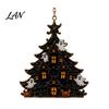 Small Halloween Gifts for Kids Tree Acrylic Hanging Ornament, Pumpkin Ghost Skull Seasonal Trick or Treat Party Supplies Decor, Spooky Pendant
