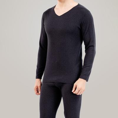Winter Underwear Set Seamless Soft Plush Warm Double-sided Heating Skinny Elastic V Neck Long Sleeve
