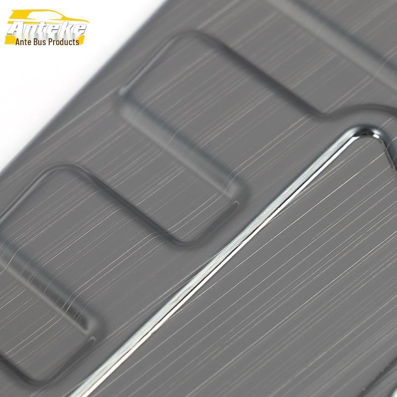 21 Mocha Rear Guard Plate Stainless Steel Trunk Protection Pedal Sequin Accessory