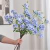 Soft Texture Artificial Blue Snowflake 87CM Length Fake Flower Branches  Party Decor