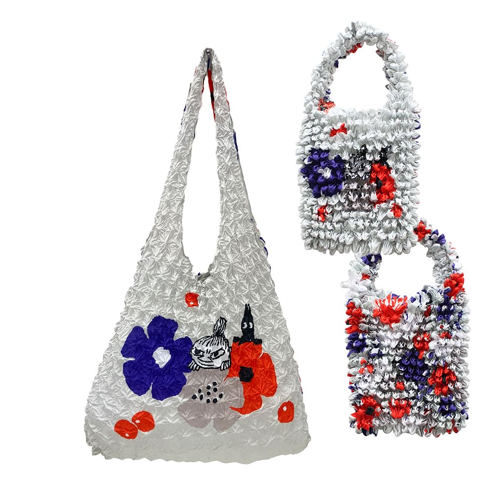 

Kyoto Kimono Yuzen Shibori Bag, Moomin Gray, KUKKA My Eco Bag, Lightweight Sub-Bag