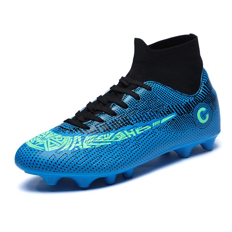 Large size high-top football shoes men and women children long nails broken nails youth student competition flat training shoes