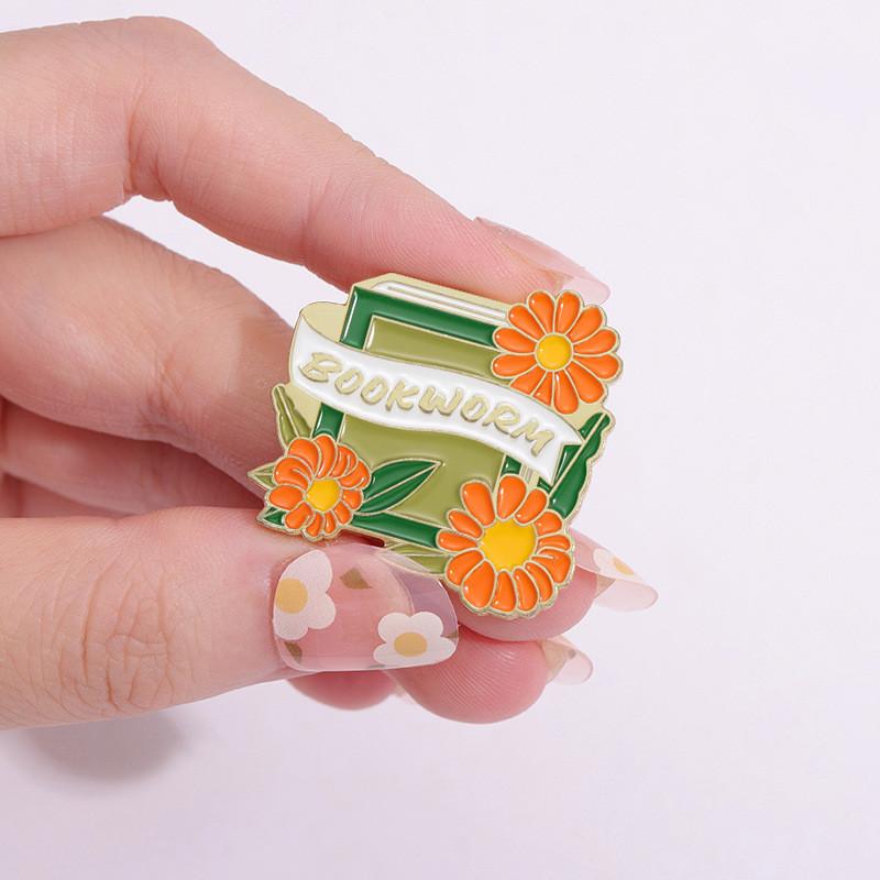 Unique Geometric Cartoon Floral Letter Brooch Metal Badge For Fashion Statement