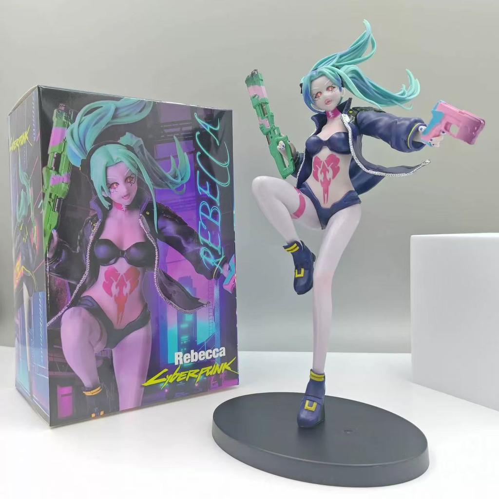 17CM Anime Game LUCY DAVID REBECCA Figure Punk Cool Artwork Animation Model Toys Gifts Collection Decoration Ornaments PVC