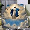 Ultra-Soft Jesus-Inspired Flannel Throw Blanket - HD Print, Versatile for Sofa & Bedroom, Perfect Gift Idea, All-Season Comfort