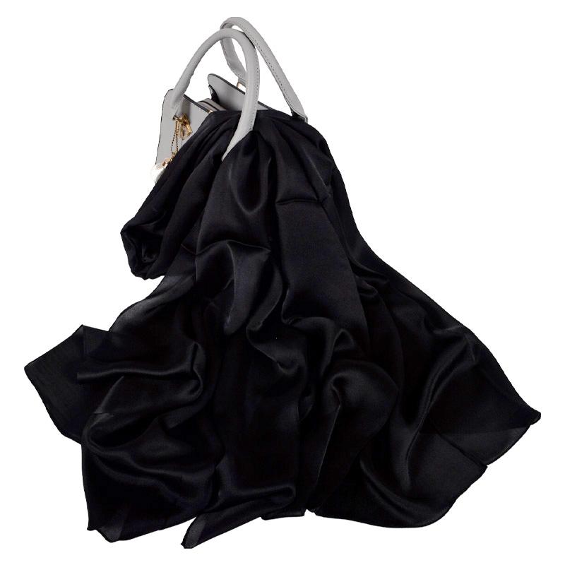 [BYSIFA]  Pure Silk Wine Red Silk Scarf Shawl Women Fashion Luxury Crepe Satin Silk Long Scarves Ladies Brand Head Scarf Cape