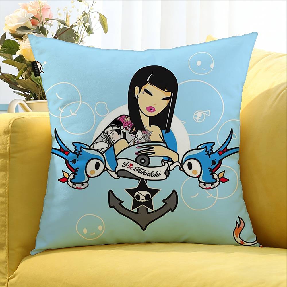 T-Tokidoki-S   Various Sizes Square Pillow Case For Car Home Bedchamber Decor