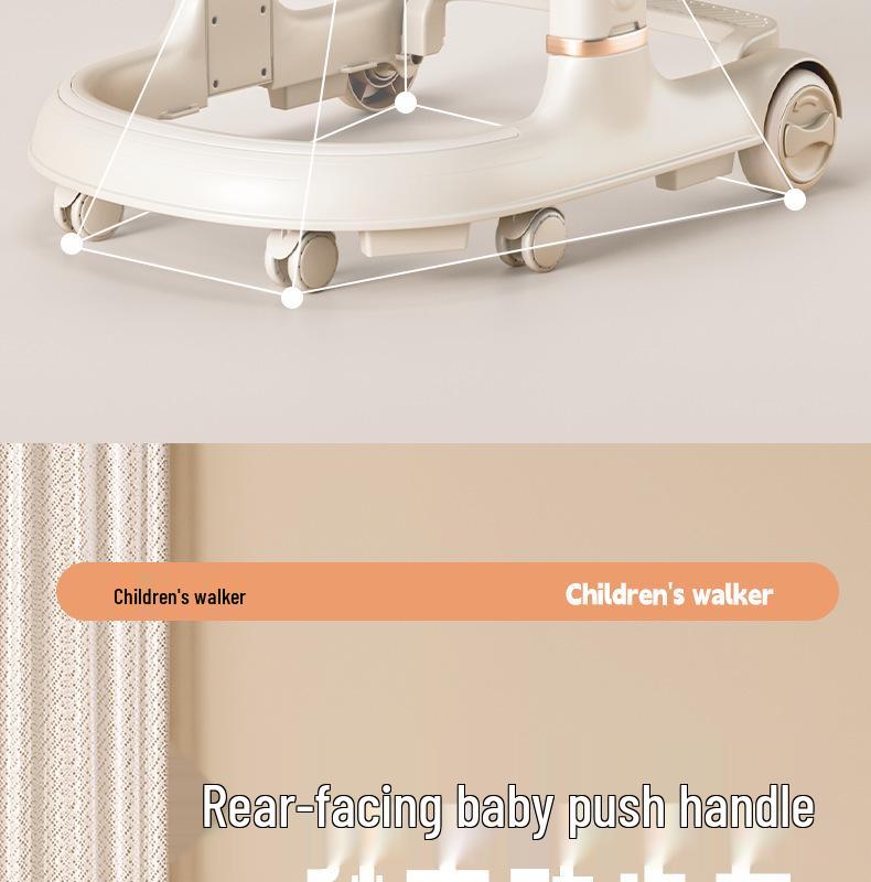 Lightweight, Anti-Rollover, Multifunctional Baby Walker for Safe Walking