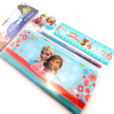 Frozen [N2063] - 'Frozen - Reine Des Neiges' Turquoise Red Stationery Set (5 Pieces)
