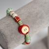 Handmade Ceramic Apple Bracelet Colorful Cute Boho Style Gift for Women
