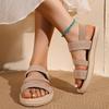 Women Sandals Summer New Fashion Trend Anti-slip Sandals Women Wear-resistant Multi-color Matching Elastic Flat Shoes for Woman