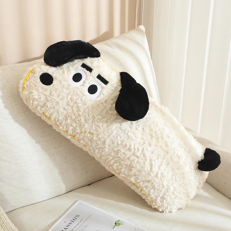 Internet celebrity cute puppy doll long throw pillow plush toy doll sofa living room bedside cushion sleeping pillow girl