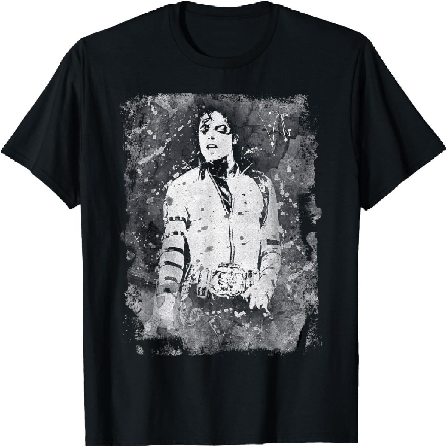 

Майка Michael Jackson Bad World Tour 1988 с черно-белыми брызгами XXXXXL чёрный