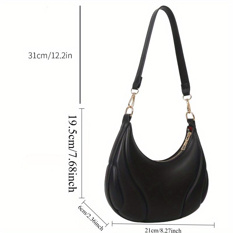Stylish Shoulder Bag with Golden-Tone Hardware & Zipper Closure Versatile Nylon Lined Chic Handbag for Casual & Formal Occasions