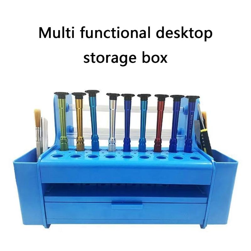 Multifunktionale Reparaturwerkzeug-Organizer-Box mit mehrschichtigen Fächern, rutschfester Basis für professionelle Techniker