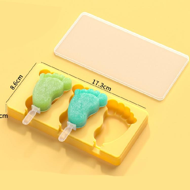 Fußform Eis am Stiel Formen Eis am Stiel Eis am Stiel Form Tablett Eiswürfel Herstellungswerkzeug Kuchen Süßigkeiten Form mit Deckeln & Stiel