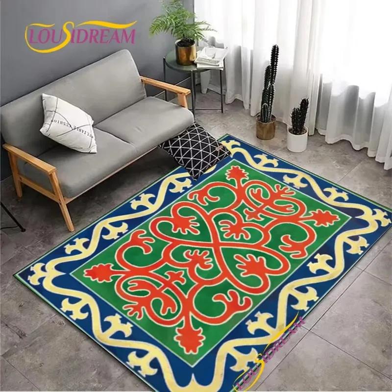 Vintage Floral Pattern Carpet for Living Room Bedroom Coffee Rug Kitchen Table Door Kids Unslip Floor Mat Birthday Gift