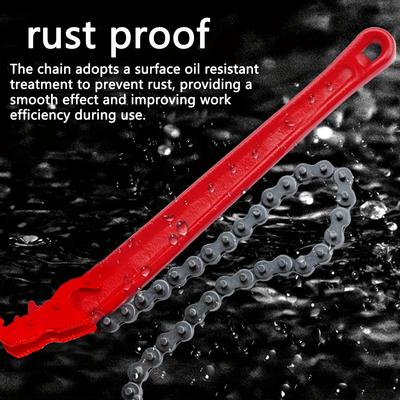 Cheie cu lanț cu clichet de 12 inch pentru sarcini grele, reversibilă, unealtă pentru filtru de ulei, unelte pentru fitinguri de țevi, se potrivește cu clește cheie cu lanț pentru filtru de ulei