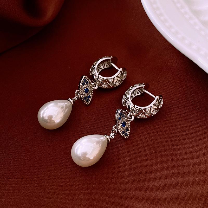 

Винтажные средневековые серьги с каплями воды и цирконием - Ретро-мода высокого класса для женщин