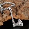 Viking Odin Tor Yxa Hänge Halsband - Trendiga Herr Retro Smycken i Europeisk Amerikansk Stil
