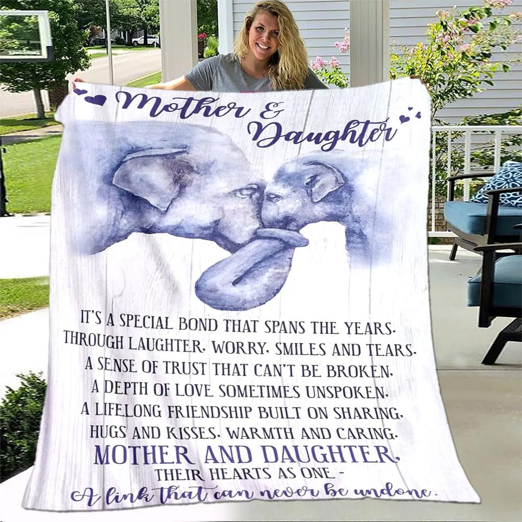 To My Daughter Son Letter Gift HD Blanket,Soft Throw Blanket for Home Bedroom Bed Sofa Picnic Travel Office Cover Blanket Kids