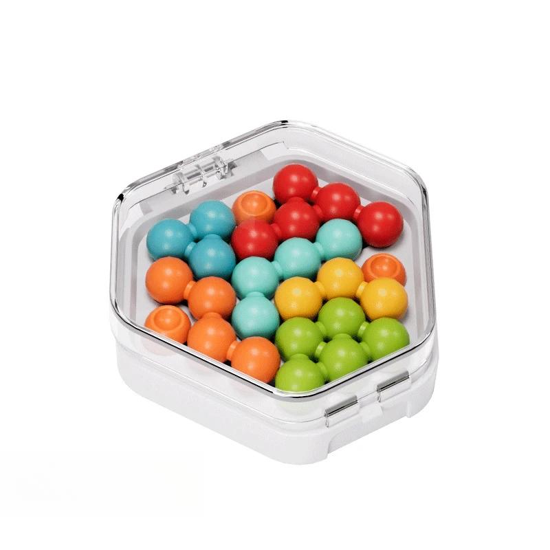 

Smart 3D Magic Bead Puzzle Strategy Toys Kids Logice Thinking Challenge Brain Game Montessori Intellectual Clearance Travel Toys рожевий