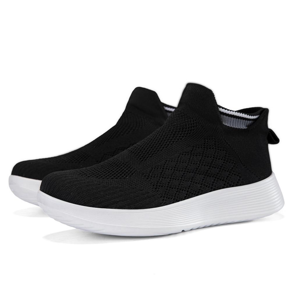

Дышащие кеды-слипоны из Fly Knit для мужчин и женщин на осень/зиму - Легкие, Большого размера, Удобная повседневная обувь для ходьбы 38