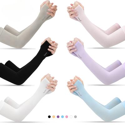 1 Pair Men Women Arm Sleeves Sun UV Protection Ice Cool Arm Cover Arm Warmers for Cycling Fishing Running Driving  Sport
