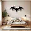 Gothic Iron Bat Wall Art, Fantasy Home Decor, Halloween Gothic Wall Hanging, Metal Sculpture