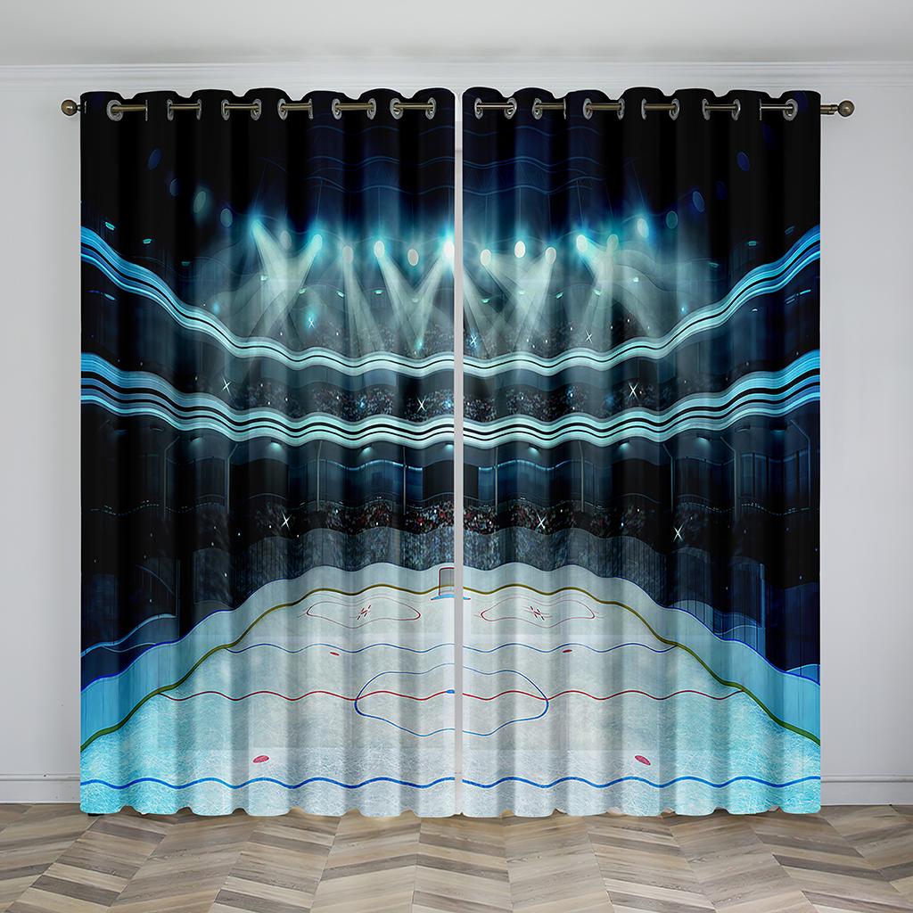 

Шторы из полиэстера для баскетбольной площадки, спортивная тематика, шторы для стадиона, декор спальни, оформление окон гостиной 100W130H(CM)40x51in&Grommet Top