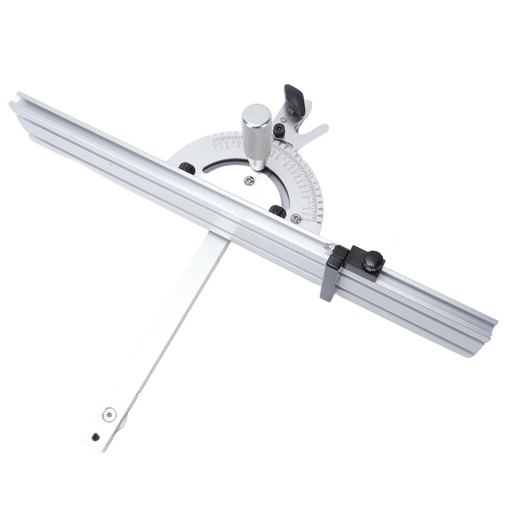 410mm Table Saw Miter Gauge Adjustable Angle Aluminum Alloy Push Ruler Tool with Flip Stop