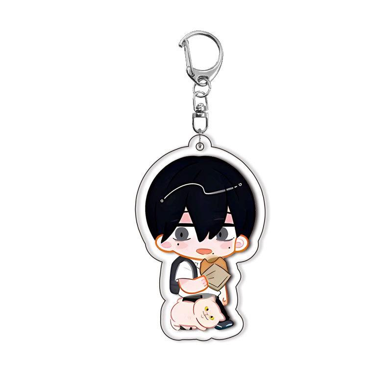 Animacinis Anime Vasara Hikaru Mirė Figūrėlė Akrilinis Raktų Pakabukas Kawaii Mielas Krepšių Pakabukas Studentų Raktų Pakabuko Žiedas Moterims Accesorios