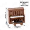 MOOXI House Furniture Series Bed Piano Drum Sets City Creative MOC Bricks Building Blocks Kids Toys Playing House Boy Girl Gifts