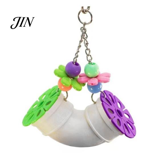 Cage Accessories for Budgie Parrot Foraging Tube Toy, Bird Chewing Enrichment Chew Toy Parakeet Cockatiel Conure Anxiety Relief