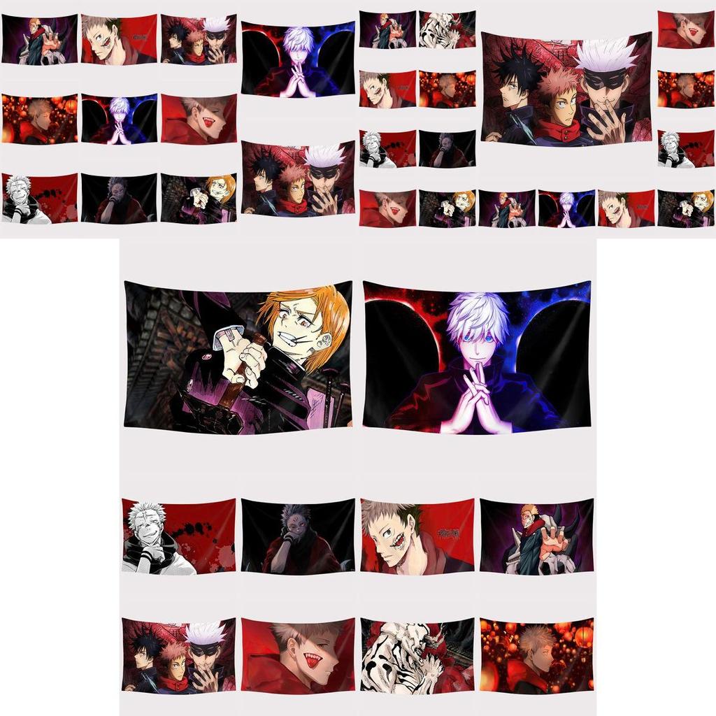 Luxuriöser Anime Jujutsu Kaisen Wandteppich mit weichem und bequemem Stoff für Heimdekoration