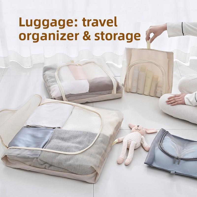 Travel Organizer Bag With Mesh Material For Luggage Packing And Clothing Storage