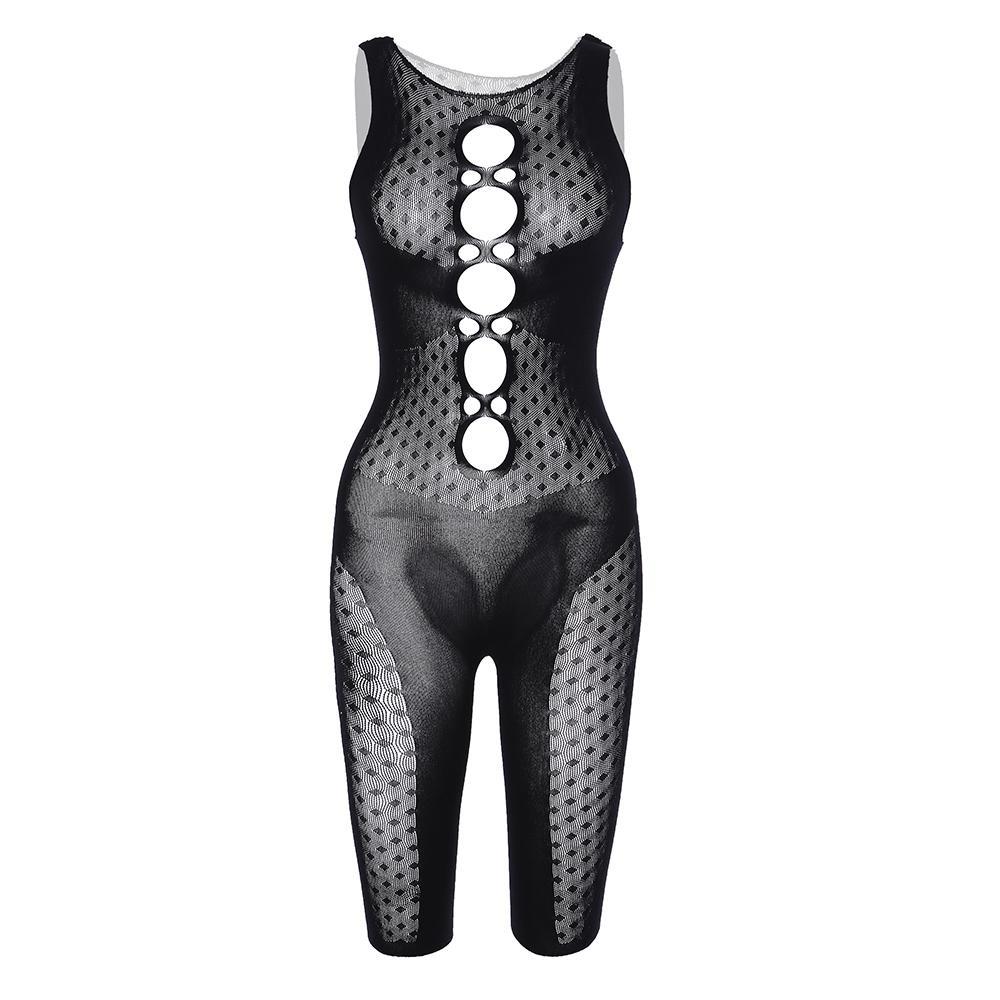 Sexy Women One Piece Mesh Bodysuits Lingerie See Through Bodycon Fishnet Stocking Body Suits Lingerie Costumes Nightwear