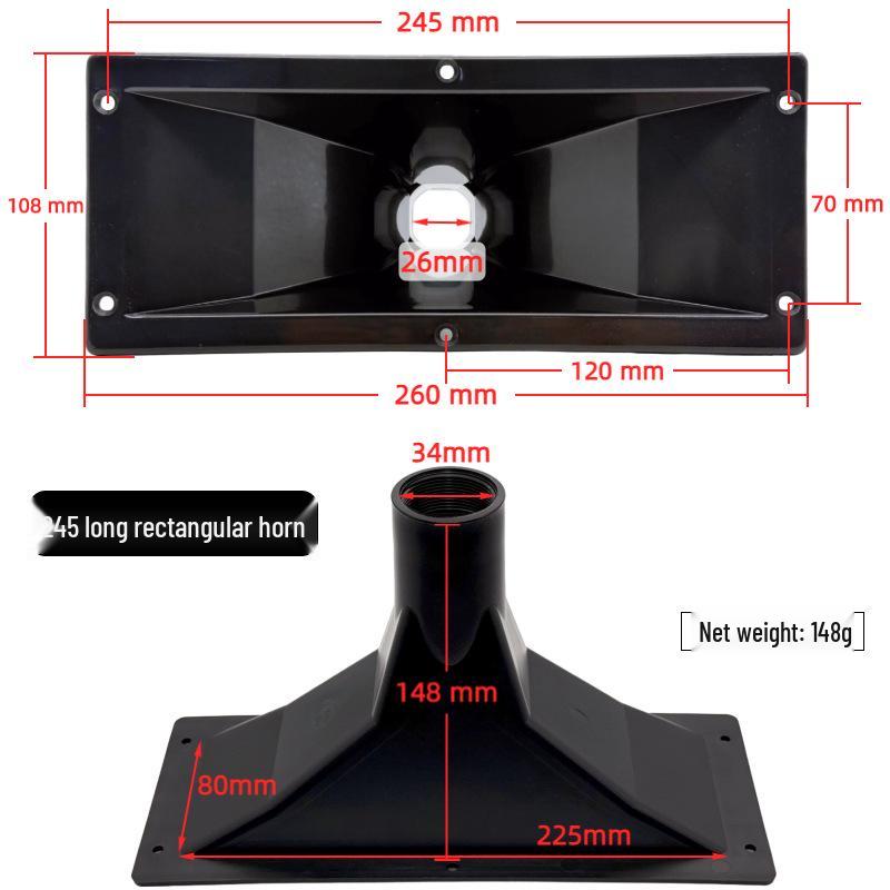 Horn Tweeter Driver Head: 8", 10", 12", 15" ABS Plastic Speaker Mouth Accessories