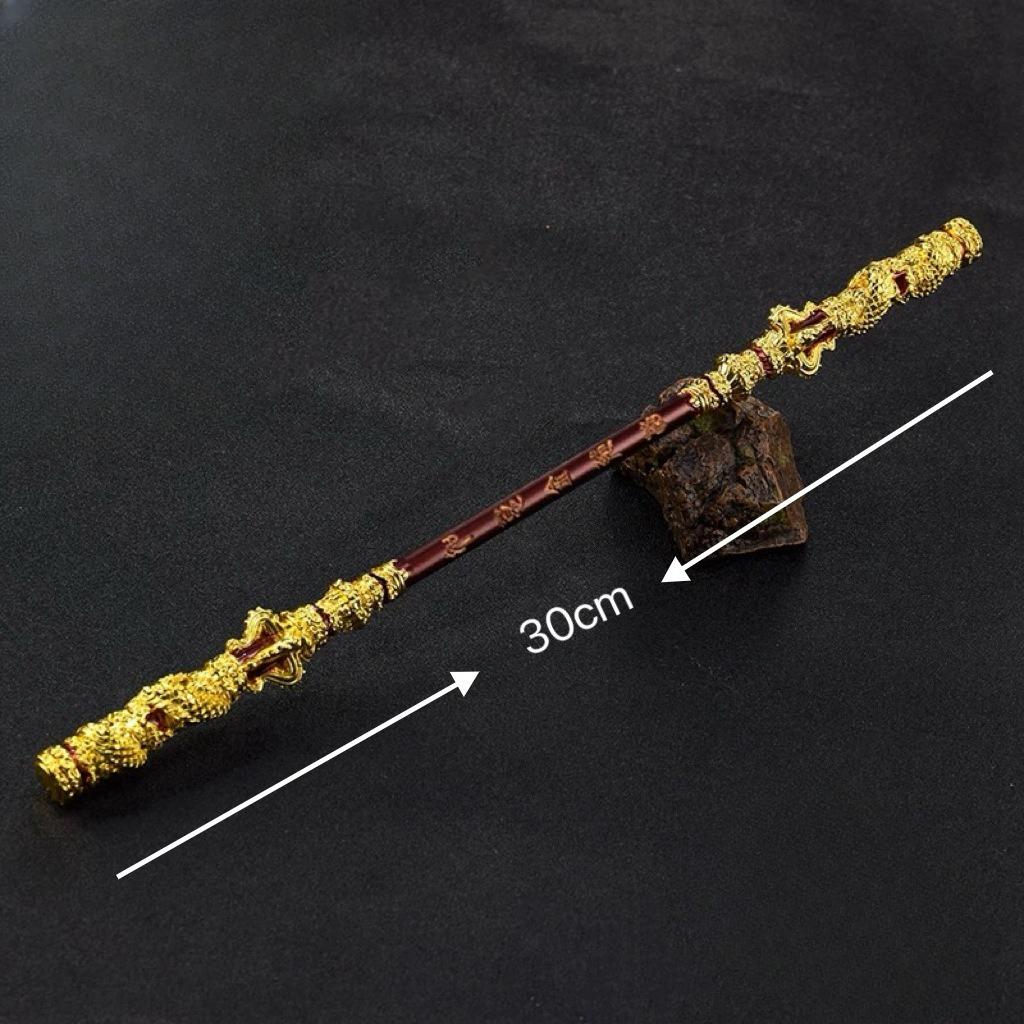 Ruyi Golden Hoop Aluminum Alloy Model Children's Birthday Gift Festival COS Dress up Prop Black Mythical Wukong Golden Hoop Prop