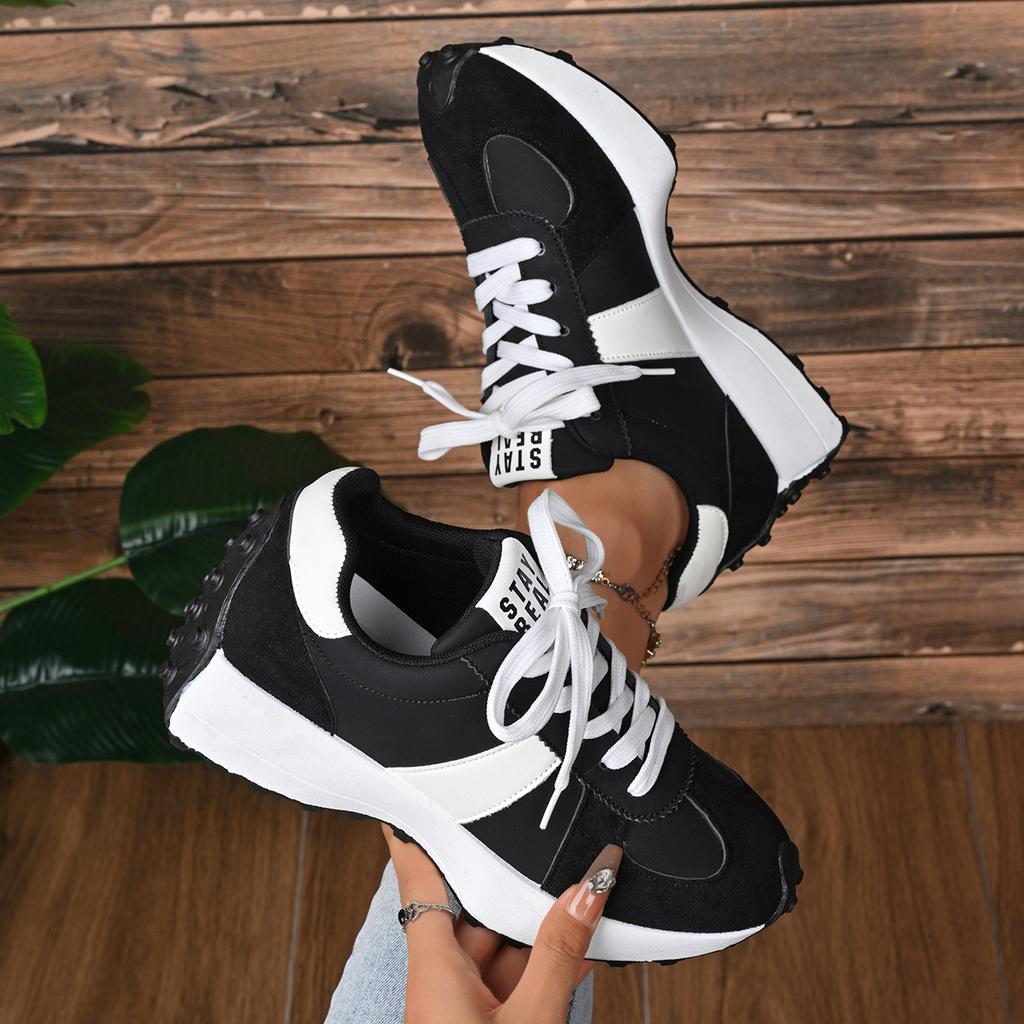Fashion Women Sneakers 2025 New Casual Versatile Thick-soled Running Sneakers Women Fashionable High-quality Luxury Lace-up Shoes Women