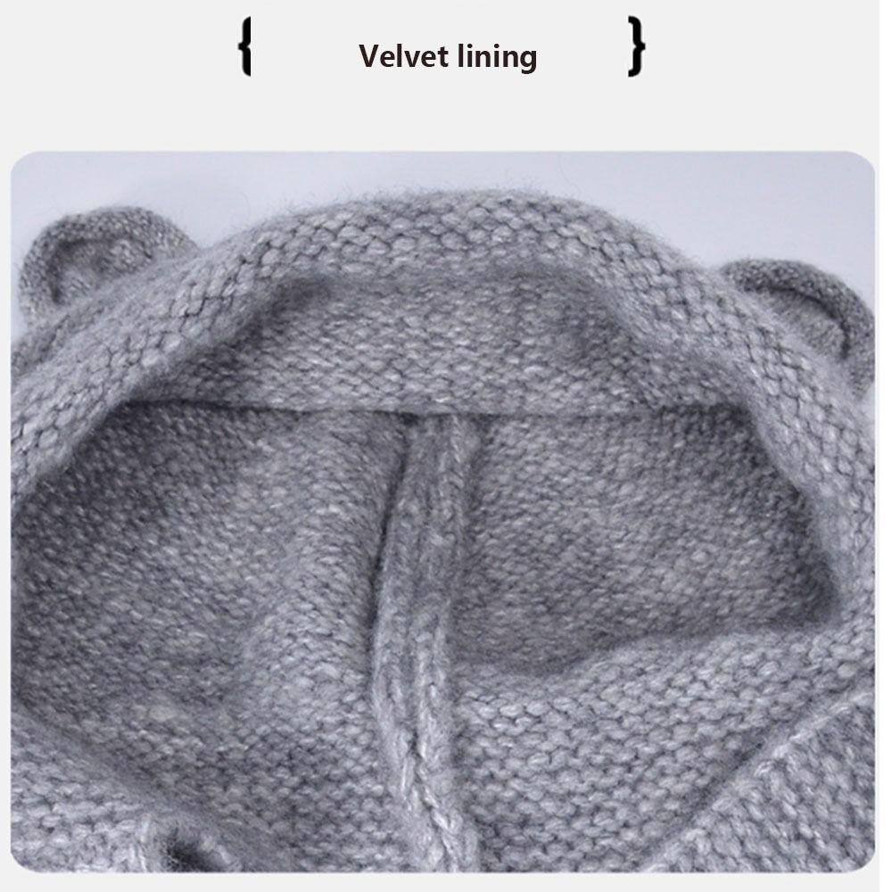 Neck Cold Proof Women Scarf Winter Hat Windproof Warm Knit Cap Knitted Balaclava Hat Female