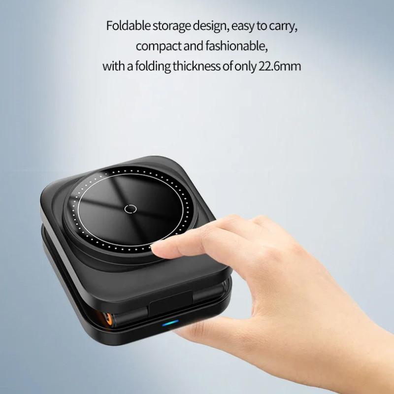 30W 3 in 1 Fast Magnetic Wireless Charger Stand Portable Multi-function Charging Bracket Foldable Charging Station