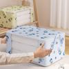 New Flower Visible Quilt Storage Bag With Reinforced Handle For Blanket Comforters Bed Sheets Pillows Toy Dustproof Closet Under-Bed Storage Organizer