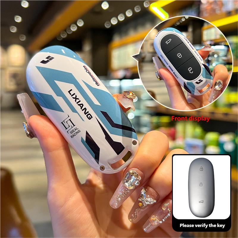 

ABS Fob for Lixiang L7 L8 L9 Car Key Case Car Remote Protection Cover Shell Keychain Holder Li Auto Interior Accessories