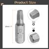 Uxcell 2/5/10pcs Square Head Screwdriver Bits 1/4" Hex Shank SQ0/SQ1/SQ2/SQ3 Head 1" Length S2 Steel Screw Driver Drill Bit