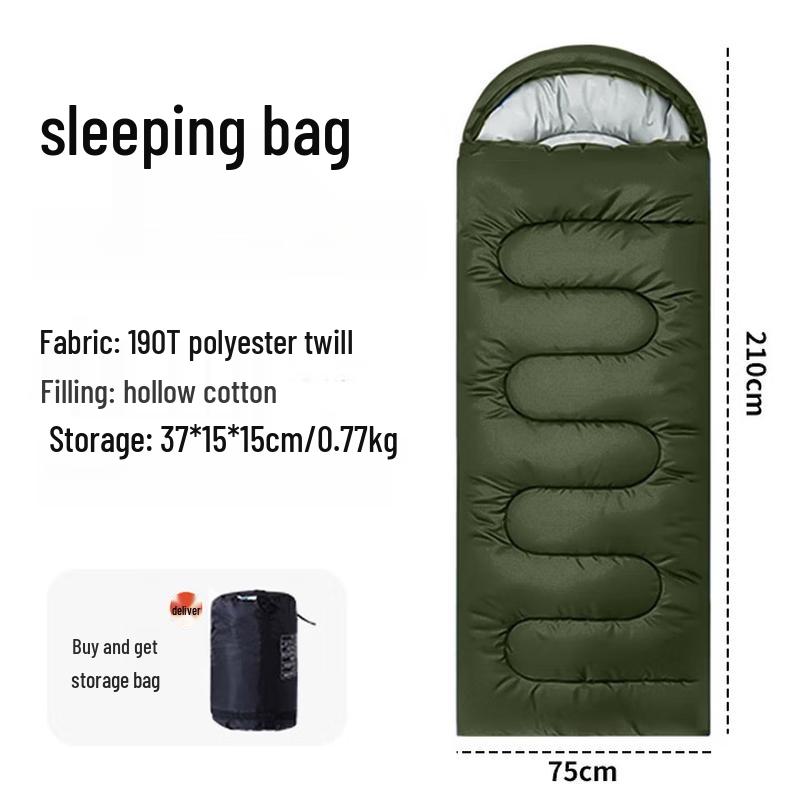 Outdoor Camping Thick Warm Portable Sleeping Bag