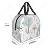 Forest mushroom Lunch Bag Waterproof Insulated Canvas Cooler Bag Thermal Cold Food Picnic Travel Tote for Women Children